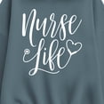 thumbnail image 2 of Instant Message - Nurse Life Oversized Fleece Hoodie Sweatshirt, 2 of 5