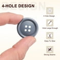 thumbnail image 4 of Uxcell 10pcs Sewing Button 25m 4 Holes Resin Round Craft Buttons, Alloy Grey, 4 of 6