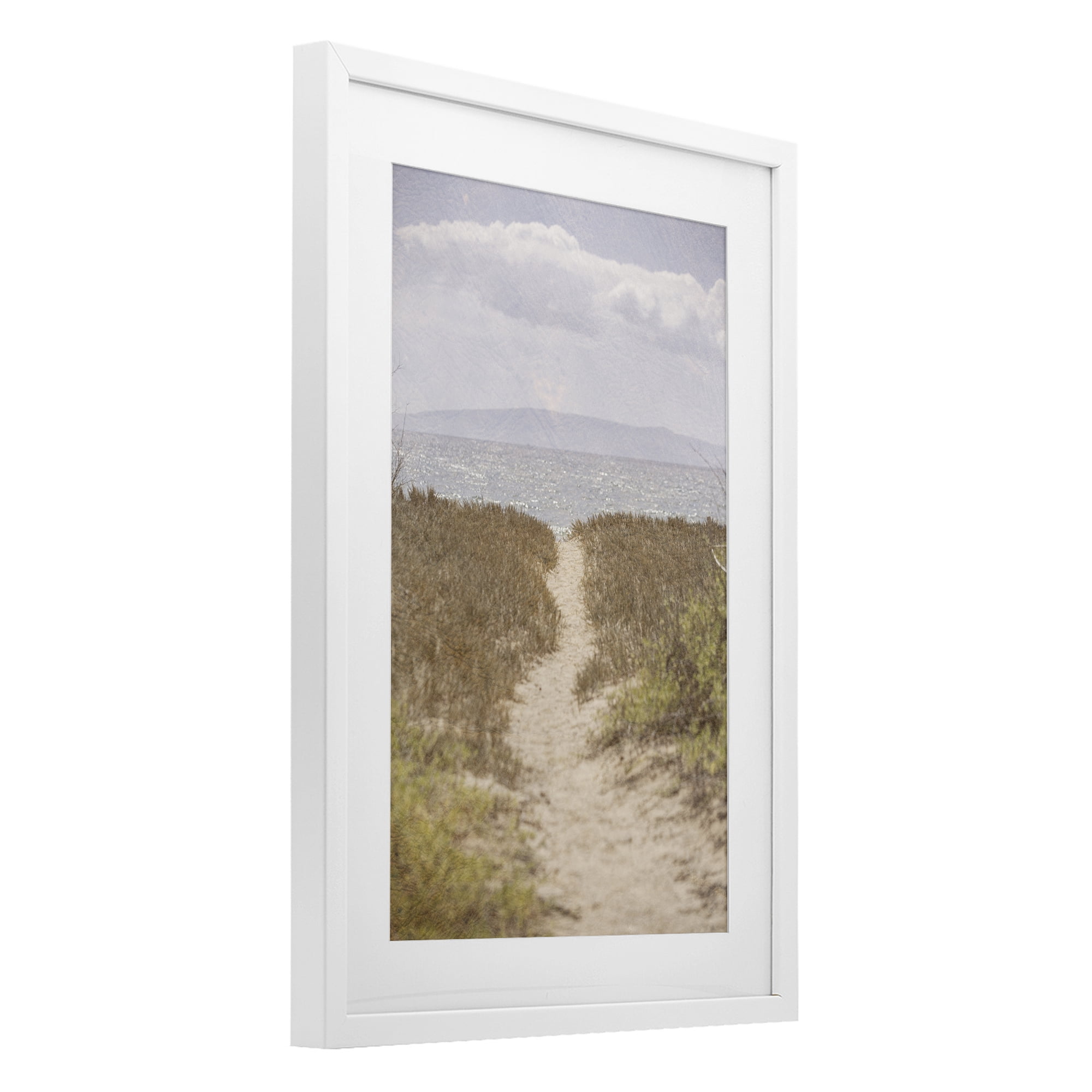 Stupell Industries Path to Misty Ocean White Framed Print Under Glass, design by Aaron Matheson