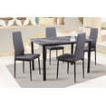 thumbnail image 1 of Comedor MOBILKRAFT Modelo Tunez Gris 4 Sillas Rectangular Estilo Contemporáneo en Color Negro y Gris, 1 of 1