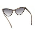 thumbnail image 4 of Classy Womens Cat Eye Plastic High Temple Horn Rim Fashion Sunglasses Beige Tortoise - Smoke, 4 of 4