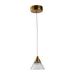 thumbnail image 5 of Bethel International LED Pendant Antique Gold Metal & Acrylic, 5 of 5