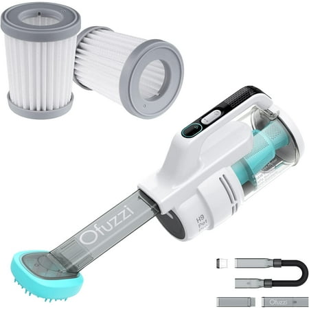 

Ofuzzi Handheld Vacuum Cleaner for Pet Home 80000 RPM Quiet Motor 40AW/13kPa Turbo Suction Max 30 Mins Runtime White