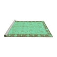 thumbnail image 2 of Ahgly Company Machine Washable Indoor Rectangle Abstract Turquoise Blue Modern Area Rugs, 2' x 4', 2 of 4