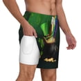 thumbnail image 3 of Balery St. Patrick's Day4 Mens Swim Trunks Swim Shorts for Men Quick Dry Inseam Beach Shorts with Compression Liner Pocket-Small, 3 of 9