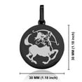 thumbnail image 2 of Stainless Steel Sagittarius Zodiac (Centaur Archer) Round Medallion Pendant Necklace, 2 of 3