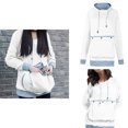 thumbnail image 3 of Womens Big Pouch Hoodie Oversized Dog Carrier Hoodie Long Sleeve Large Pocket Sweatshirt for Women Warm Fall Winter Clothes, 3 of 5