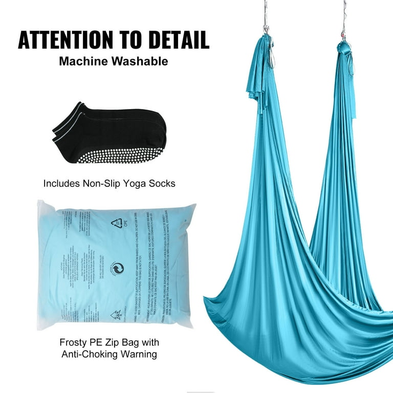 KFFKFF 11 Yards Aerial Silk Yoga Swing Set Hammock Trapeze