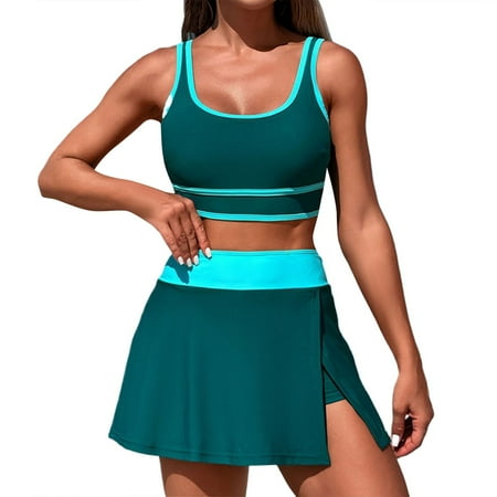 Divhosrg High Waisted Swimsuits for Women Shorts  Bikini Sets for Women Cheeky Bottoms  Bathing Suit for Women  Womens Swimsuits Tankini Plus Size  Dark Green Swimsuits for Women Two Piece M