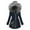 Navy, variant on Wensltd Hooded Cotton Padded Coat for Women Fleece Lined Long Sleeve Fashion Warm Jacket Zip Up