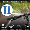 thumbnail image 2 of Cubiertas de empuñaduras de manillar de bicicleta Unique Bargains de 100 mm de largo, ligeras, protectores de empuñaduras de extremo de bicicleta, azules, 1 par, 2 of 6