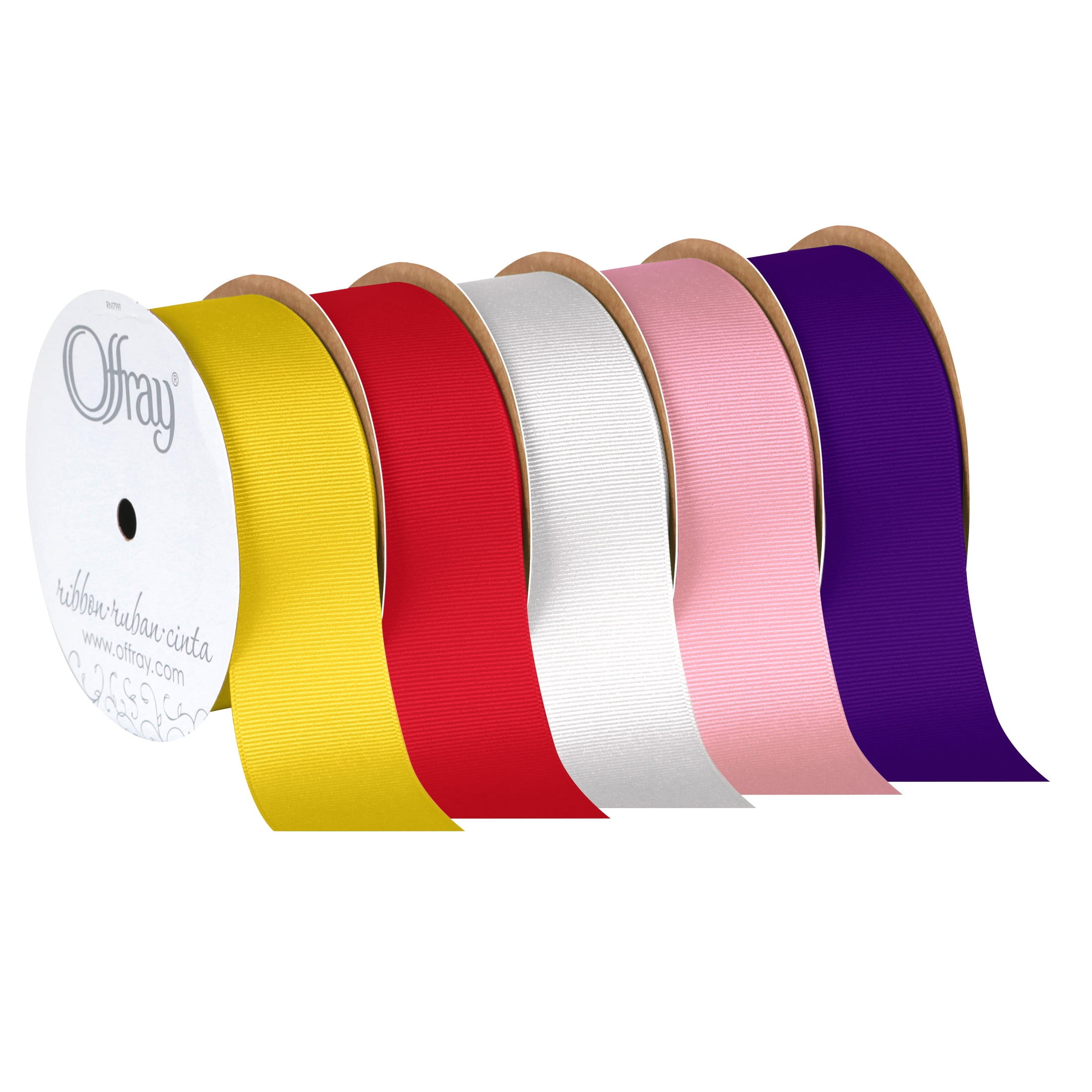 (3 pack) Offray Ribbon, Maize Yellow 1 1/2 inch Grosgrain Polyester Ribbon, 12 feet