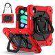 thumbnail image 1 of Funda Resistente a Prueba de Golpes para iPad A16 11 / iPad A16 10, Funda Protectora de Silicona + Capa de PC con Soporte Giratorio de 360° y Correa para el Hombro, Roja, para iPad A16 11/10, 1 of 7