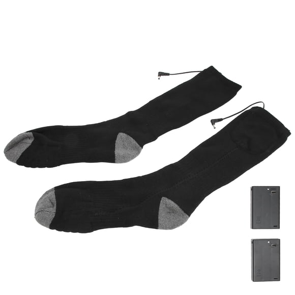 Electric Heated Socks, Mobile Battery Compartments Electric Thermal Warming Socks Thicken Cotton  For Skiing For Winter For Fishing