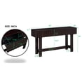 thumbnail image 2 of 52 inch Sofa Table with 3 Drawers, Narrow Long Console Table with Solid Wood Legs, Modern Entryway Table with Storage for Living Room, Espresso, 2 of 8