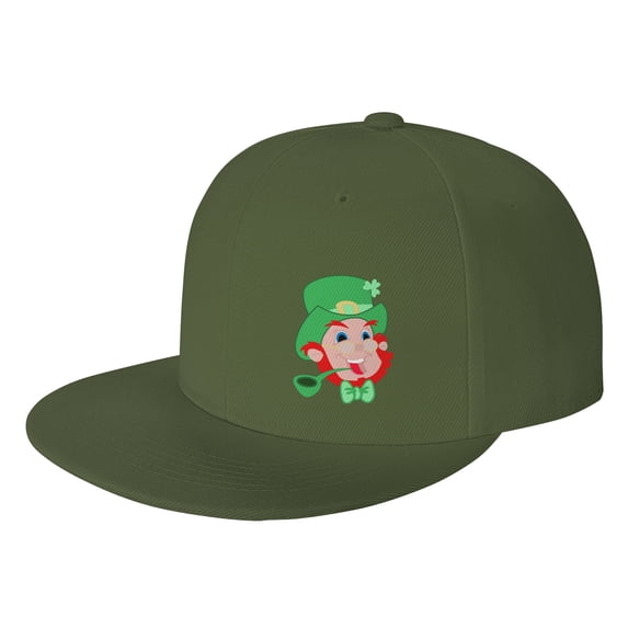 ZICANCN Cartoon Head Baseball Caps, Trucker Hats for Men And Women, Adjustable Breathable Flat Caps, Moss Green