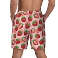 thumbnail image 2 of Lsque Mens Swim Trunks Cute Strawberry Pattern - Bathing Suit Compression Liner - Beach Swim Shorts Swimwear - (S-3XL) - Stretch Quick Dry -XX-Large, 2 of 9