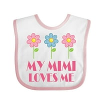 Inktastic Mimi Loves Me Daisies Girls Baby Bib