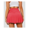 thumbnail image 2 of Women Pleated Tennis Skirt with Pockets Shorts Crossover High Waisted Athletic Golf Skorts Workout Sports Skirt, 2 of 5