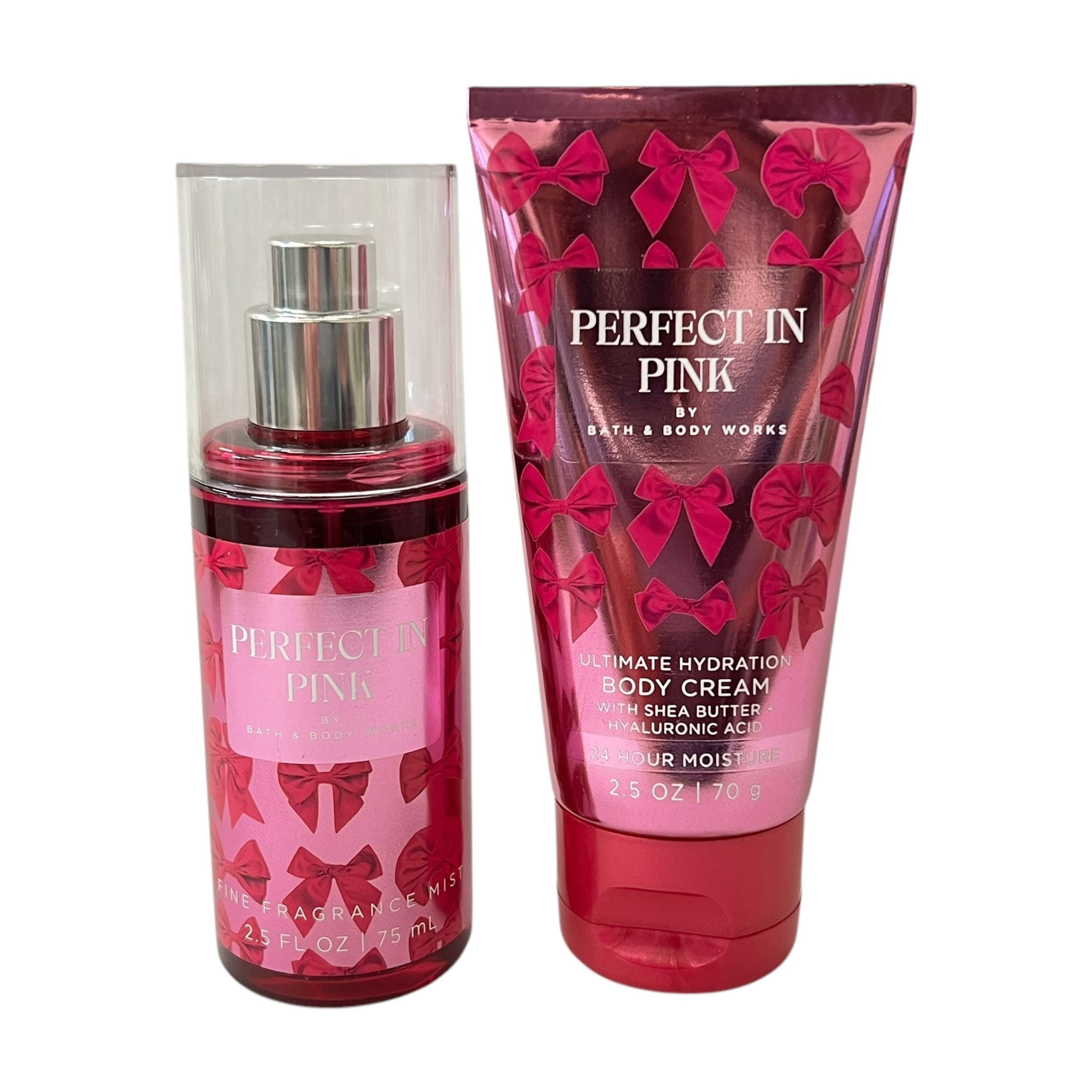 Bath & Body Works Perfect In Pink Mist & Body Cream Travel Size Set