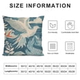 thumbnail image 5 of ONETECH Teal Blue Chinoiserie Bird Floral Sofa Pillow Cover Aquamarine Blue and Ivory Decorative Cushion Cover Chinoiserie Pillow Cases, 5 of 5