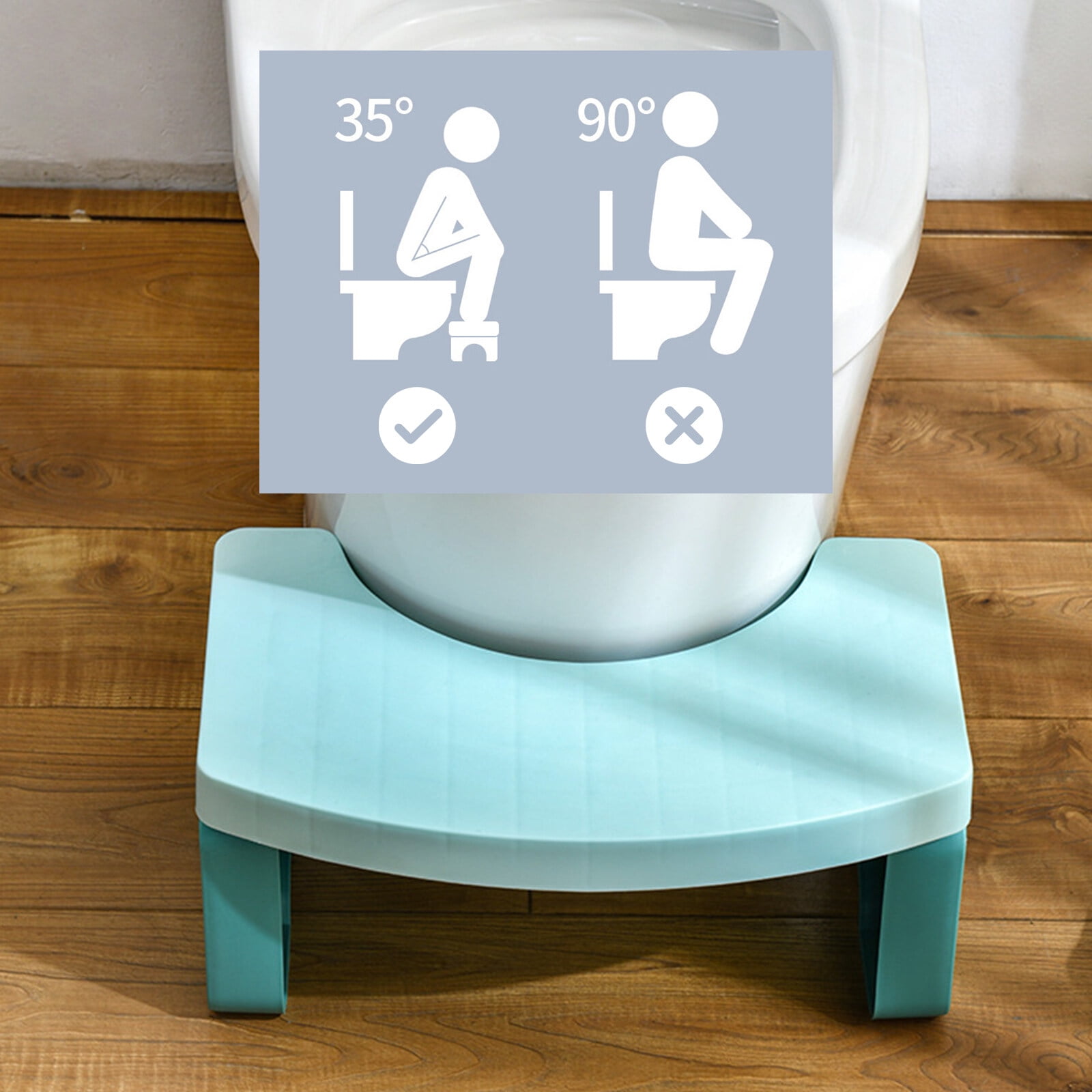 Tabouret de toilette accroupi - Tabouret caca avec tapis antidérapant | Tabouret de toilette à posture accroupie saine avec pieds antidérapants pour enfants adultes seniors, tabouret de voyage porta