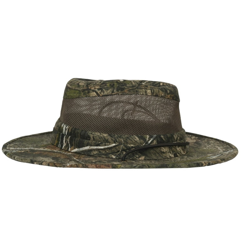 Mossy Oak Flat Brim Safari Hat, Country DNA Camo, Lightweight