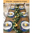 thumbnail image 4 of 13 Inch Round Placemats Set of 4, Navy Blue Christmas Non Slip Heat Insulation PP Table Mats, Xmas Tree Ball Snowflake Winter Gifts Washable Place Mats for Kitchen Dining Party Table Decor, 4 of 7