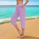 thumbnail image 1 of MKLEKYY Leggins push up mujer Pantalones tres cuartos casuales cómodos para uso diario para verano Opciones de fácil cuidado y estilo para atuendos versátiles, 1 of 4