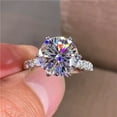 thumbnail image 2 of 2.80CT Round Cut Lab Created Diamond Engagement Ring 14K White Gold Plated, 2 of 3