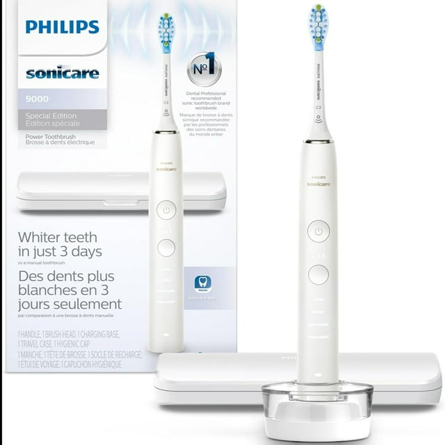 Philips Sonicare Diamondclean 9000 Special Edition Rechargeable Toothbrush, White Hx9911/93