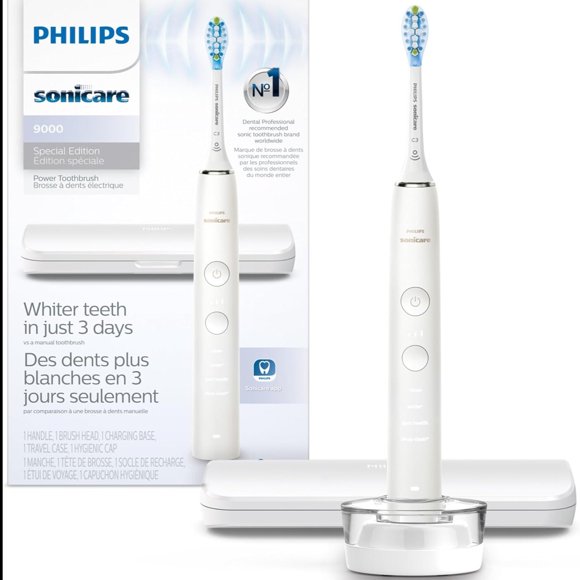 Philips Sonicare Diamondclean 9000 Special Edition Rechargeable Toothbrush, White Hx9911/93