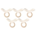 thumbnail image 2 of HUASHENG Easter Napkin Rings Bunny Napkin Rings Set Of 5 Egg Napkin Holders Rings For Banquet Dinning Table Decoration (Bunny Ear B One Size), 2 of 5