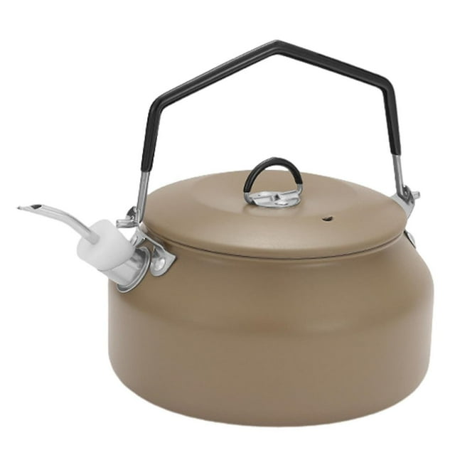 Khaki Outdoor Kettle Kitchen Kettle Professional Kettle Outdoor Accessories Kettle Stainless Steel Camping