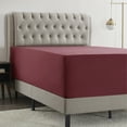 thumbnail image 2 of Empyrean Microfiber Fitted Sheet, Extra Deep 18"-21" Pocket, Queen, Ruby Wine, 2 of 8