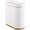 Gold, variant on Bathroom Trash Can with lid 2.5 Gallon Motion Sensor Wastebasket, Automatic Trash Bin Bathroom Decor for Bedroom and Office White with Golden Trim