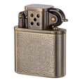 thumbnail image 1 of Encendedor de queroseno de gasolina con brazo elevador de estilo antiguo tallado, encendedores de queroseno antiguos únicos para hombre, para exteriores, camping, escalada a prueba de viento, 1 of 5