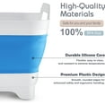 thumbnail image 4 of 2.4 Gal(9L) Collapsible Dish Basin with Drain Plug, Space Saving Outdoor Multiuse Foldable Sink Tub, Dishpan, Kitchen Storage Tray for Camping, Vegetable Washing, RV (Blue), 4 of 18
