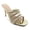 GOLD, variant on COM STARR Women's Sandals, PU Soft Insole, Four Straps with Sparkling Rhinestones, Slip-On Elegant High Heel Sandals for Women