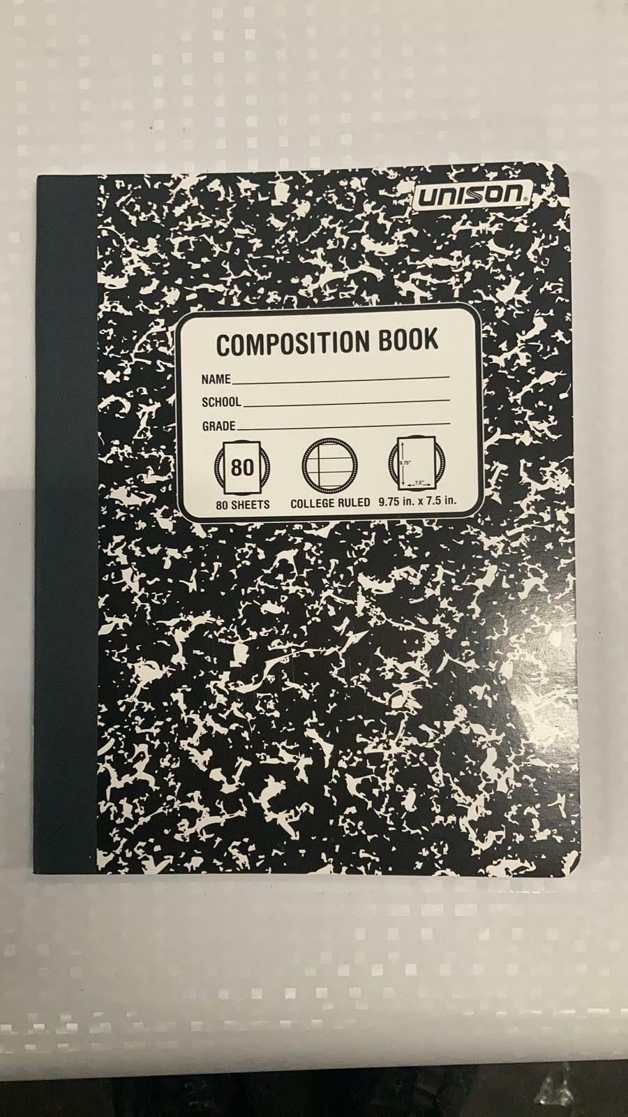 Unison Composition Notebooks Wide Ruled 80 Sheets Set of 2 for sale online 