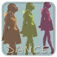 thumbnail image 2 of Vinyl Drink Coasters - Set of 4 - Dance, 2 of 3