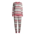 thumbnail image 5 of Secret Treasures Women's and Women's Plus Fuzzy Luxe Long Sleeve Top and Pants Pajama Set, 2-Piece, 5 of 6