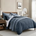 thumbnail image 3 of Levtex Home - Cloud Waffle Comforter Set - King Comforter + Two King Pillow Cases - Waffle Weave - Navy - Comforter (106 x 94in.) and Pillow Case (36 x 20in. ) - Cotton, 3 of 8