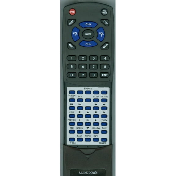 Replacement Remote for MAGNAVOX NH402UD, NH404UD, RTNH402UD, 39ME413V, 50ME313V, 46ME313V, 39ME313VF7, 50ME313VF7, 46ME313VF7, 39ME313V, 39ME413VF7,