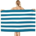 thumbnail image 3 of Yibo Pink Stripe Polyester Beach Beach Towel, Gym, Bathroom, 3 of 8