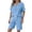 #04 Light Blue 【Mix, Match & Rotate: Stock Up on Daily Colors】, variant on Women's Cotton Casual Short Sleeve V-Neck Button Top, Elastic Waist Drawstring Short Set, 2 Piece Set, Lounge Shorts, Summer Vacation, Travel Outfits, Matching Short | VerBelle,Black S