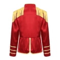 thumbnail image 5 of Aislor Girls Royal Guard Drummer Marching Band Long Sleeve Fringe Tassel Epaulets Outwear Jacket Coat Red 6, 5 of 7
