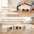 thumbnail image 4 of Hamster House Hideout Wood for Small Pet Hiding Toy Wooden Playset Chew Guinea Pig Supplies, 4 of 8