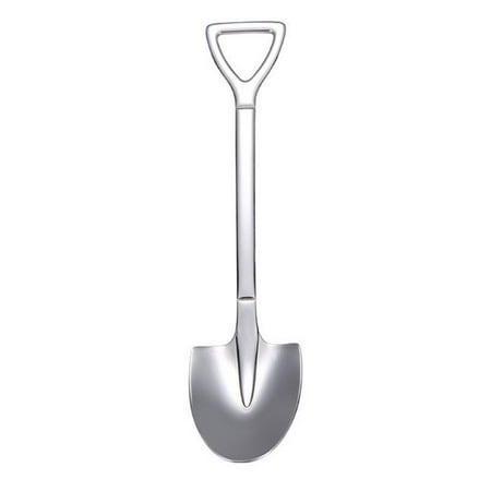 

304 Stainless Steel Shovel Spoon Cute Engineer Flat Pointed Shovel Spoon Eat Dessert Cake Ice Cream Watermelon Spoon