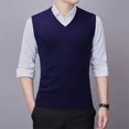 thumbnail image 4 of Maean Men Sweater Vest V Neck Knitted Pullover Sleeveless Sweaters Tops Vests Fall Winter Sweaters, 4 of 7